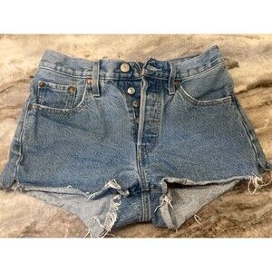 Levi's Women's 501 Original Jean Shorts Size 25 Cut Off Button Fly Shortie 2”